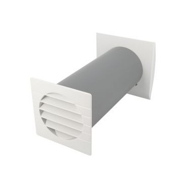 Traversée de mur acoustique pour passage d'air diamètre Ø 125mm couleur Blanc Nicoll | TMA50B