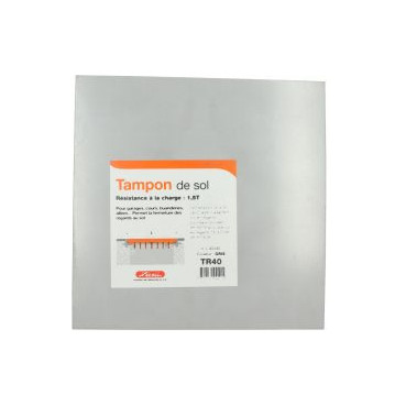 Tampon 40 x 40 - largeur 400mm - longueur 400mm couleur Gris clair Nicoll | TR40