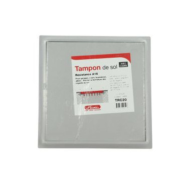 Tampon avec cadre 20 x 20 - largeur 200mm - longueur 200mm couleur Gris clair Nicoll | TRC20