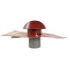 Image du produit : Chapeau de ventilation avec collerette d'étanchéité Atemax diamètre Ø 100mm - largeur 330mm - longueur 400mm couleur Rouge Nicoll | VVE10R