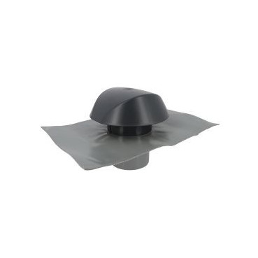 Chapeau de ventilation avec collerette d'étanchéité Atemax diamètre Ø 125mm - largeur 330mm - longueur 450mm couleur Gris anthracite Nicoll | VVE12A