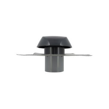 Chapeau de ventilation avec collerette d'étanchéité Atemax diamètre Ø 125mm - largeur 330mm - longueur 450mm couleur Gris anthracite Nicoll | VVE12A