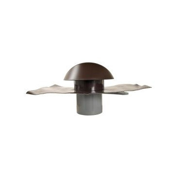 Chapeau de ventilation avec collerette d'étanchéité Atemax diamètre Ø 125mm - largeur 330mm - longueur 450mm couleur Marron Nicoll | VVE12M