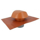 Image du produit : Chapeau de ventilation avec collerette d'étanchéité Atemax diamètre Ø 125mm couleur Rouge Terracotta Nicoll | VVE12T