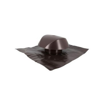 Chapeau de ventilation avec collerette d'étanchéité Atemax diamètre Ø 160mm - largeur 500mm - longueur 550mm couleur Marron Nicoll | VVE16M