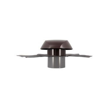 Chapeau de ventilation avec collerette d'étanchéité Atemax diamètre Ø 160mm - largeur 500mm - longueur 550mm couleur Marron Nicoll | VVE16M