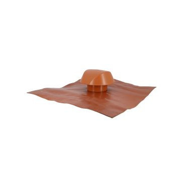 Chapeau de ventilation avec grande collerette d'étenchéité Atemax diamètre Ø 100mm - largeur 550mm - longueur 500mm couleur Rouge Terracotta Nicoll | VVF10T