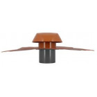 Image du produit : Chapeau de ventilation avec grande collerette d'étenchéité Atemax diamètre Ø 125mm - largeur 550mm - longueur 500mm couleur Rouge Terracotta Nicoll | VVF12T