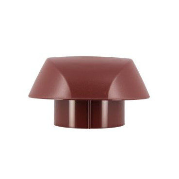 Chapeau de ventilation simple avec moustiquaire Atemax diamètre Ø 100mm couleur Rouge Nicoll | VVM10R