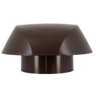 Image du produit : Chapeau de ventilation simple avec moustiquaire Atemax diamètre Ø 125mm couleur Marron Nicoll | VVM12M