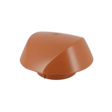 Chapeau de ventilation simple avec moustiquaire Atemax diamètre Ø 125mm couleur Rouge Terracotta Nicoll | VVM12T