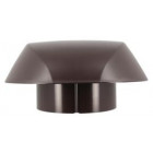 Image du produit : Chapeau de ventilation simple avec moustiquaire Atemax diamètre Ø 160mm couleur Marron Nicoll | VVM16M