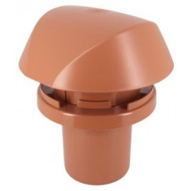 Chapeau avec adaptateur tuile à douille Atemax diamètre Ø 125mm x 120mm couleur Rouge Terracotta Nicoll | VVT12T