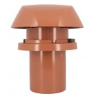 Image du produit : Chapeau avec adaptateur tuile à douille Atemax diamètre Ø 125mm x 120mm couleur Rouge Terracotta Nicoll | VVT12T