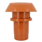 Image du produit : Chapeau avec adaptateur tuile à douille Atemax diamètre Ø 160mm x 150mm couleur Rouge Terracotta Nicoll | VVT16T