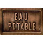 Image du produit : Plaque d'information fontaine "EAU POTABLE" 14 x 9 cm | 0126/C