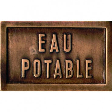 Plaque d'information fontaine "EAU POTABLE" 14 x 9 cm | 0126/C