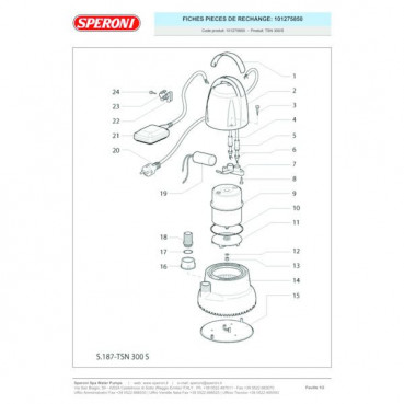 Pompe multi-usages TSN 400S SPERONI | 101277070