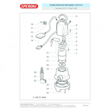 Pompe de vidange TF 400S SPERONI | 101277170