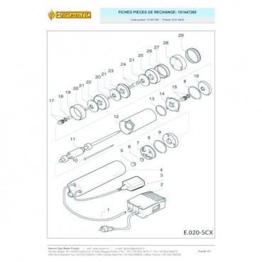 Pompe de puits SCMX 3/4S turbines inox monophasée SPERONI | 101447670