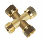 Image du produit : Croix union LAITON x1 Male - x3 Femelle - 1" | 210