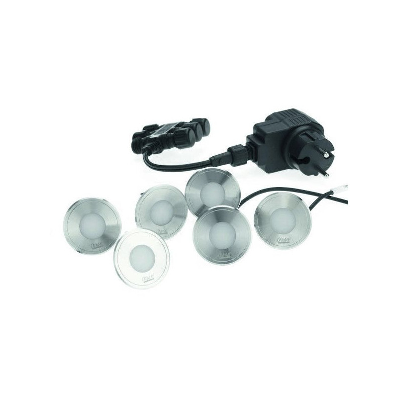 Kit 6 spots TERRA LED encastrable avec transformateur OASE | 50729