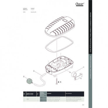 Pompe aération AQUA OXY - 2000 - 2 diffuseurs OASE | 57350