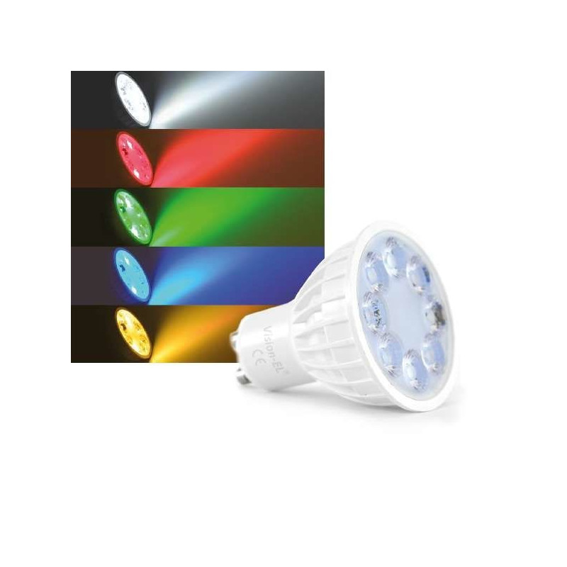 Lampe LED RGB+W 230V GU10 4W 280 lm | 78390