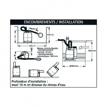 Pompe de drainage inox UNILIFT AP 12 40-04-A1 GRUNDFOS | 96011018