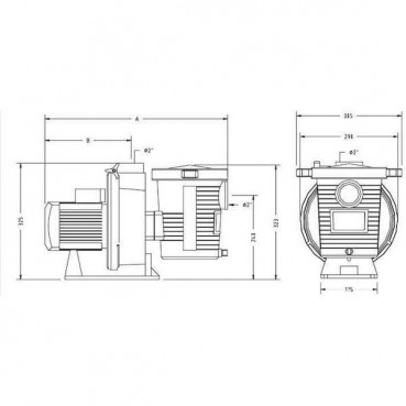 Pompe piscine ULTRAFLOW PLUS monophasée - 2.2 kW PENTAIR | P-UFL-301