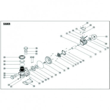 Pompe filtration SILVER triphasée - 0.45kW - 12m³ ESPA | PP15720