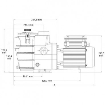 Pompe piscine MAX FLO 0.75kW - monophasée HAYWARD | SP1811HW161