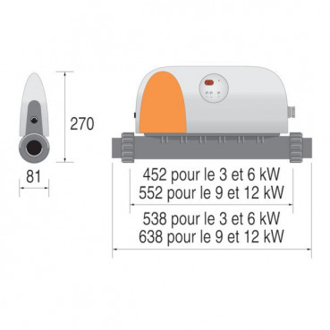 Réchauffeur électrique Redline - 6 kW ZODIAC | W40RDE6