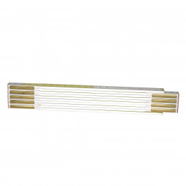 Mètre à ruban de chantier Stanley pliante 2 mètres x 17mm bois blanc - jaune - largeur 4 cm - Hauteur 24 cm - longueur 1 cm | 0-35-458