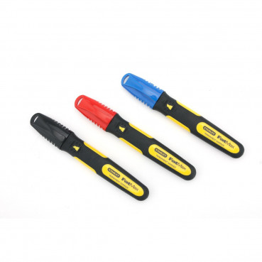 Marqueur 3 couleurs pointe large biseautee - conditionnement 3 pièces - FATMAX Stanley | 0-47-315