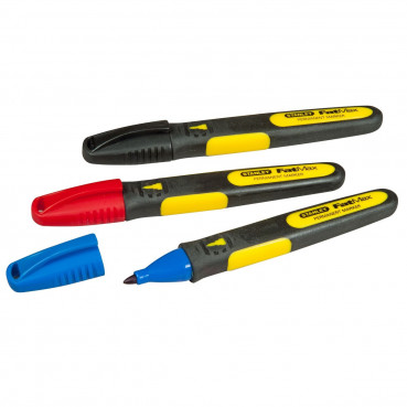 Marqueur pointe fine - 3 couleurs - conditionnement 3 pièces - FATMAX Stanley | 0-47-322