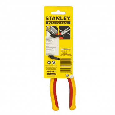 Pince à becs Stanley 1/2 ronds longs coudes 200mm isolee 1000 Volts | 0-84-008