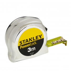 Mètre à ruban de chantier Stanley 3 mètres x 19mm powerlock - largeur 9 cm - Hauteur 15 cm - longueur 4 cm | 1-33-522