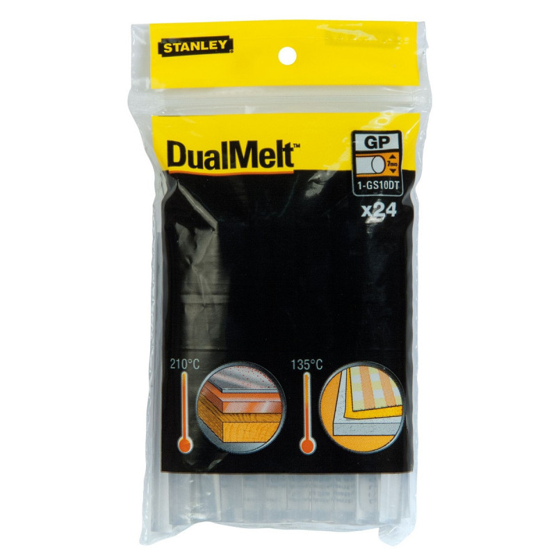 Baton de colle diamètre 11,5mm, longueur 100mm - sachet de 6 pièces Stanley | 1-GS15DT