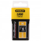 Image du produit : Agrafes 6mm type H - boite de 1000 pièces Stanley | 1-TRR134T