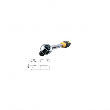 Cliquet microtough 1/4" à éjection rapide - Hauteur 25 mm - longueur 205 mm Stanley | 4-85-576