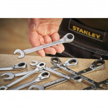 Clé mixte de sérrage à cliquet reversible 10mm anti - slip FATMAX Stanley | FMMT13083-0