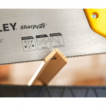 Scie égoïne Stanley sharpcut coupe fine 550mm | STHT20372-1