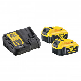 Pack 2 batteries Dewalt - XR - sans fil - 18 Volts - 5Ah li-ion + chargeur | DCB115P2-QW