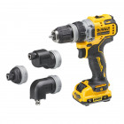 Image du produit : Perceuse visseuse Dewalt à têtes multiples - XR - sans fil - 12 Volts - 3Ah li-ion brushless | DCD703L2T-QW