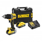 Image du produit : Perceuse visseuse Dewalt percussion compacte - XR - sans fil - 18 Volts - 5Ah li-ion brushless powerstack | DCD805H2T-QW