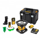 Image du produit : Niveau laser rotatif Dewalt intérieur/extérieur 18 Volts - 2Ah li-ion - faisceau vert - 1 batterie - coffret TSTAK | DCE079D1G-QW