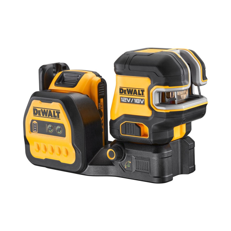 Niveau laser en croix Dewalt + 2 points - XR - sans fil - 12 Volts - 18 Volts - faisceau vert - 1 batterie 18 Volts - 2Ah | DCE822D1G18-QW