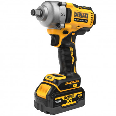 Boulonneuse à chocs Dewalt compacte 1/2" - XR - sans fil - 18 Volts - 5Ah li-ion brushless jonc de sécurité | DCF891P2G-QW