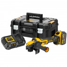 Image du produit : Meuleuse Dewalt 125mm - XR - sans fil - 18 Volts - advantage 6Ah li-ion brushless | DCG409T1-QW